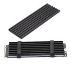 Awxlumv m.2 Silikon Termal Pedli Soğutucu SSD, 2280 M.2 PCIe 4.0/3.0 NVMe SS için Kendin Yap - Siyah 2 Adet