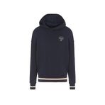 A|X ARMANI EXCHANGE Erkek Collegiate Kapsül Pamuk Fransız Terry Logo Yama Kazak Hoodie Sweatshirt, Lacivert, XL