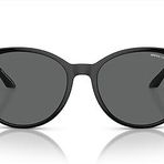 A|X ARMANI EXCHANGE Kadın Ax4140s Kedi Gözü Güneş Gözlüğü, Parlak Siyah/Koyu Gri, 55 mm