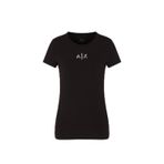 A|X Armanı Exchange Kadın Bisiklet Yaka T-Shirt,Black Beauty L,8033923049551