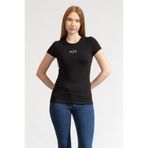 A|X Armanı Exchange Kadın Bisiklet Yaka T-Shirt,Black Beauty S