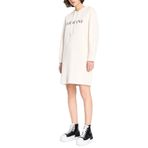 A|X ARMANI EXCHANGE Kadın Fransız Terry Logolu Mini Kapüşonlu Sweatshirt Elbise, Iso, M