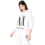 A|X ARMANI EXCHANGE Kadın Icon Project Kapüşonlu Sweatshirt, Opt. Beyaz, L