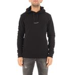 A|X ARMANI EXCHANGE Önü Arka Logolu Erkek Kazak Kapüşonlu Sweatshirt, Siyah, S