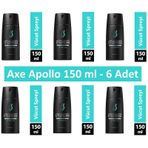 Axe Apollo 150 ml 6'lı Set Sprey Deodorant