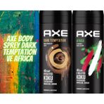 Axe Dark Temptation + Africa 2x150 ml Erkek Sprey Deodorant