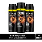 Axe Dark Temptation XL 3x200 ml Erkek Sprey Deodorant