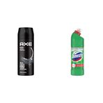 Axe Erkek Deodorant & Bodyspray Black 48 Saat Etkileyici Koku (150 ml)(1) Domestos Yoğun Kıvamlı Çamaşır Suyu Maksimum Hijyen Dağ Esintisi, 750 ml(3)