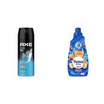 Axe Erkek Deodorant & Bodyspray Ice Chill 48 Saat Etkileyici Koku (150 ml)(1) Yumoş Extra Lilyum 60 Yıkama Konsantre Çamaşır Yumuşatıcısı (1 x 1440 ml)(2)
