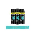 Axe Erkek Sprey Deodorant Apollo 48 Saat Etkileyici Koku 200 ml x3