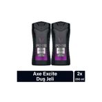 Axe Excite Duş Jeli, Hindistan Cevizi ve Siyah Biber Kokusu, 2x250 ml