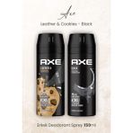 Axe Leather Cookies 150 ml + Black 150 ml Erkek Sprey Deodorant