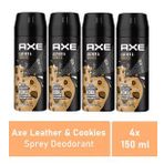 Axe Leather Cookies 4 x 150 ml Erkek Sprey Deodorant