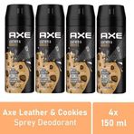 Axe Leather Cookies 4 x 150 ml Erkek Sprey Deodorant