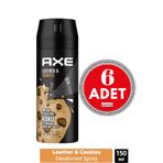 Axe Leather Cookies 6 x 150 ml Erkek Sprey Deodorant
