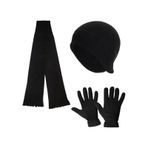 Axe Sportswear Erkek Kışlık Termal Polar Eldiven - Kulaklıklı Bere - Atkı 3'lü Set