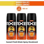 Axe Spray Erkek Deodorant Sunset Fresh 150 ml X3