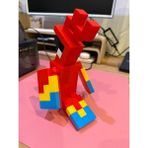 Axelon Minecraft Papağan Kuş Parrot Eklemli Pozlanabilir Oyuncak Figür
