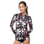 AXESEA Kadın kapüşonlu kazak, Rashguard, UV güneş koruması, uzun kollu, kapüşonlu, önden boydan boya fermuar, mayo, Peri, S