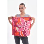 Axesoire 15317 Çiçek Desenli Kırmızı Bandana Fular