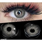 Axhara Newyork Bahama Gray / Hareli Renkli Yeşil Göz Kirpik Lens / Yıllık Kullanım Için Doğal Renkli Seçenek