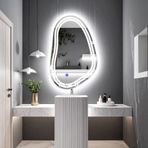 Axira Led'li Lazer Kumlamalı Lavabo & Banyo Aynası (Dokunmatik Sensörlü) beyaz ledli 110 x 70
