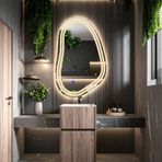 Axira Led'li Lazer Kumlamalı Lavabo & Banyo Aynası (Dokunmatik Sensörlü) günışığı ledli 70 x 45