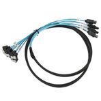 AXOC 4-4 Kablosu, 6 Gbps HızıNda Mini Kablosu, Bilgisayar Anakartı için çIft Ekranlı DüZenek Uyluk için 1m/3.3ft