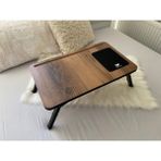 Axolotl Folding Telefon ve Tablet Bölmeli Katlanır Ayaklı Laptop Sehpası Notebook Bilgisayar Çalışma Masası Liya - 35CM X 55 CM - Antik Meşe
