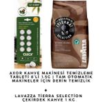 Axor Kahve Makinesi Temizleme Tableti + Lavazza Tierra Selection Çekirdek Kahve (1 kg) - 1 kg