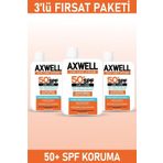 Axwell Leke Karşıtı Nemlendirici SPF50+ Yüksek Koruma 3x100 ML Güneş Kremi