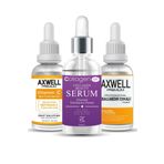 AXWELL PREMIUM Vitamin C Serum, Kolajen Gözenek Sıkılaştırıcı Serum, Yaşlanma Karşıtı Somon Dna+ Serum 3'lü Fırsat