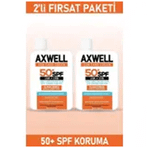 Axwell Spf 50+ Leke Karşıtı Nemlendirici Yüksek Koruma 2x100 ml Güneş Kremi