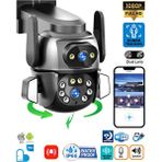 AXWER Dual Lens 360° Hareketli Wifi Waterproof Ip Güvenlik Kamerası (Carecampro) Uygulama - Siyah