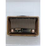 AXWER Klasik Radyo Bluetooth Hoparlör Fm Radyo USB Tf Aux Ses Bombası Müzik Çalar Mp3 Çalar - Kahverengi- Tek Ebat