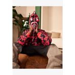 Axxan BAPE PUBG x shark hoodie unisex hırka tam fermuarlı nakışlı mevsimlik Kırmızı S