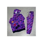Axxan Unisex Pubg Bape X Shark Eşofman Takımı - Mor Mor 10-11 Yaş