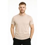 Axxel Erkek Bej Kısa Kollu T-SHIRT-D405
