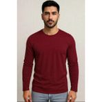 AXXEL Erkek Bordo Pamuklu Likralı Süprem Uzun Kollu T-shirt-D240