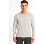 Axxel Erkek Gri Melanj Uzun Kollu Süprem T-SHIRT-D2275 - 2XL