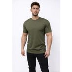 Axxel Erkek Haki Kısa Kollu Bisiklet Yaka T-SHIRT-D677 - XL