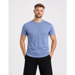 Axxel Erkek Mavi Melanj Kısa Kollu Pamuk T-SHIRT-D405 - 3XL