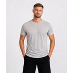 Axxel Erkek Toprak Melanj Kısa Kollu Pamuk T-SHIRT-D405 - Kahve Melanj - 3XL