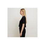 AXXEL Kadın Siyah Kısa Kollu Oversize T-shirt-d814