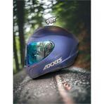 Axxıs Draken Laci Blue. ''2 Vizörlü'' + ''sticker'' Hediyeli, Mat Motosiklet Kapali Kask