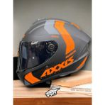 Axxis Draken Orange. ''2 Vizörlü'' + ''sticker'' Hediyeli, Mat Motosiklet Kapalı Kask - 2XL