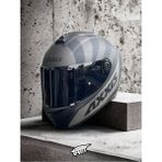 Axxis Draken Premier Gray. ''2 Vizörlü'' + ''sticker'' Hediyeli, Mat Motosiklet Kapalı Kask - 2XL