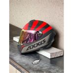 Axxıs Draken Premier Sonar. ''2 Vizörlü'' + ''sticker'' Mat Motosiklet Kapalı Kask - 2XL - Siyah
