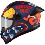 Axxıs Motosiklet Kaskı Fenıx Angry Face C5 Red Matt - 2XL - Kırmızı - Gri