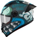 Axxıs Motosiklet Kaskı Fenıx Angry Face C7 Blue Matt - XL - Lacivert - Mavi